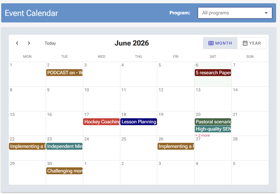 Improve PD calendar screenshot