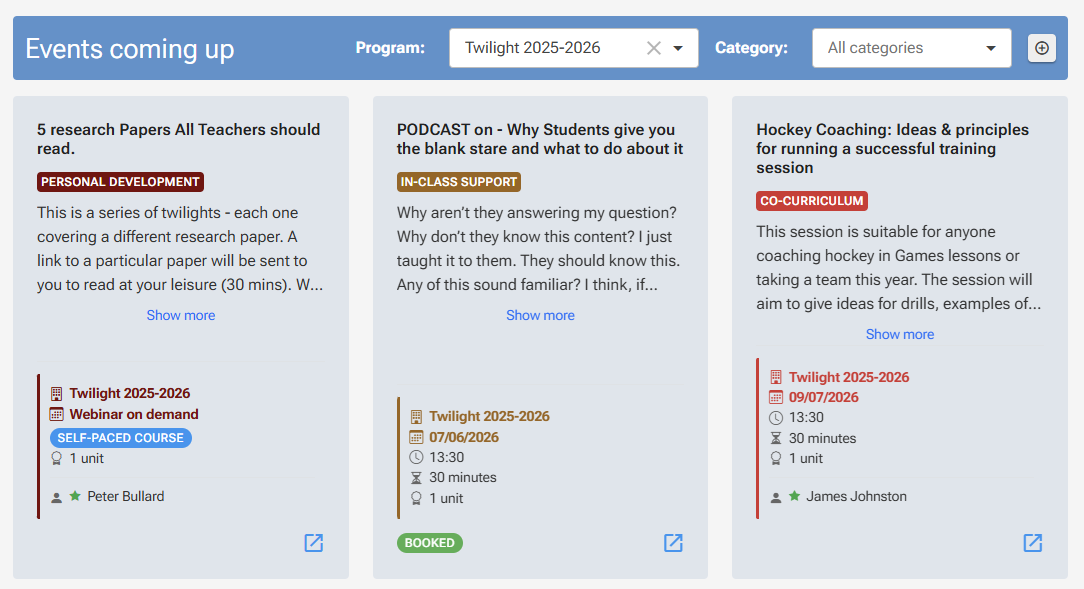 Improve PD staff view screenshot